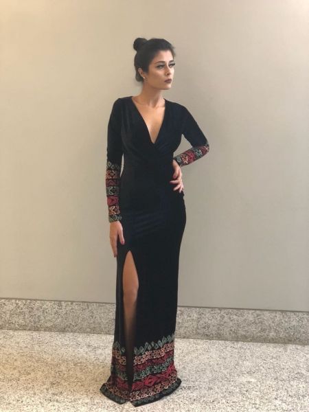 VESTIDO WINTER VELUDO BORDADO