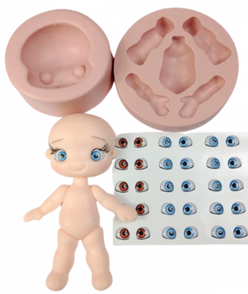 Kit Combo Nina Princess + olhos resinados 410 P