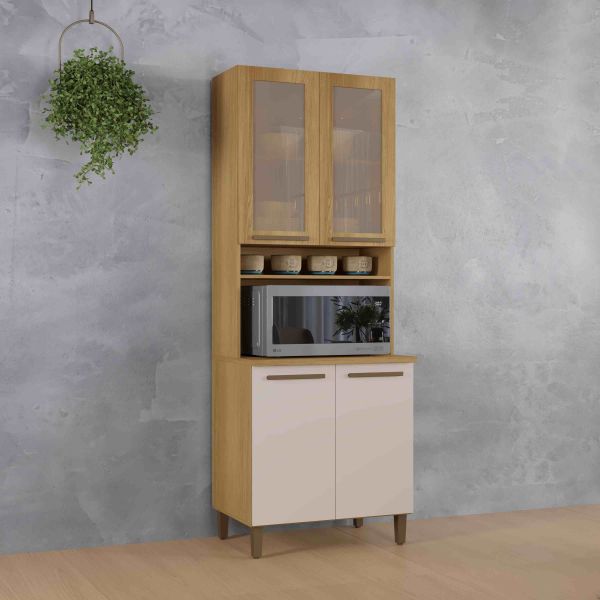 Paneleiro Premium 70 4P1N Cinamomo.Off White Arte Moveis