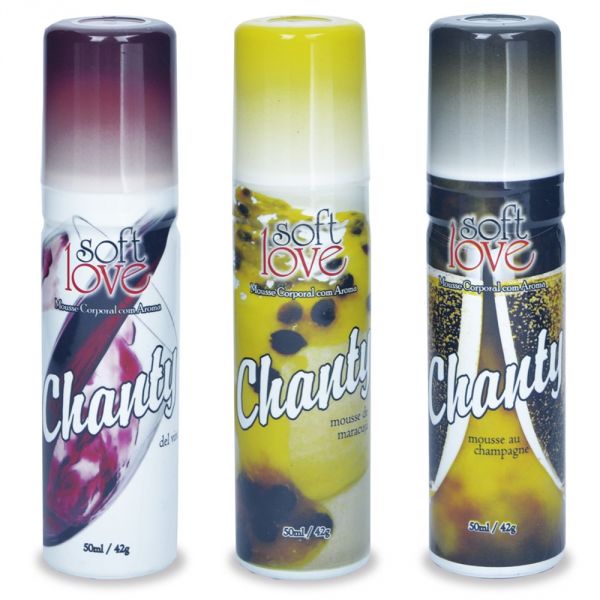 Chanty Mousse Corporal Aerosol 50ml Soft Love (COMESTÍVEL)