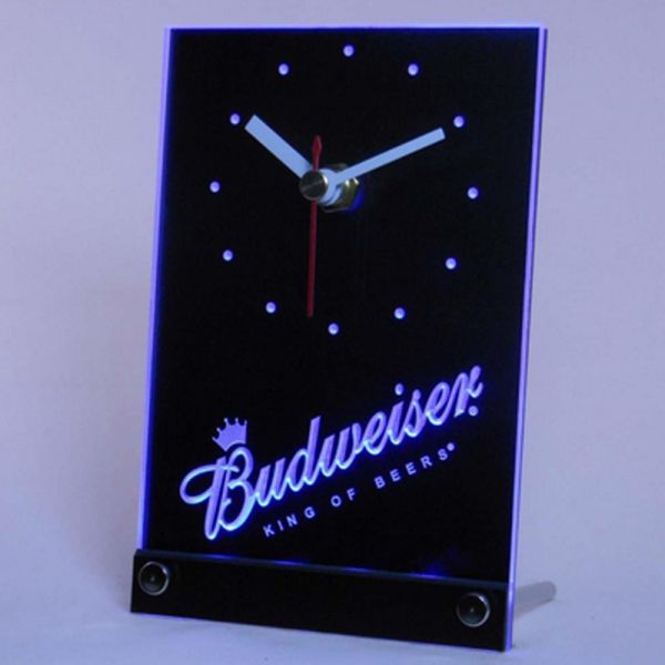 Budweiser Beer Bar 3D LED  Clock CJD0012