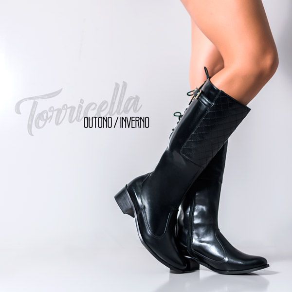 Bota montaria couro cano longo- torricella