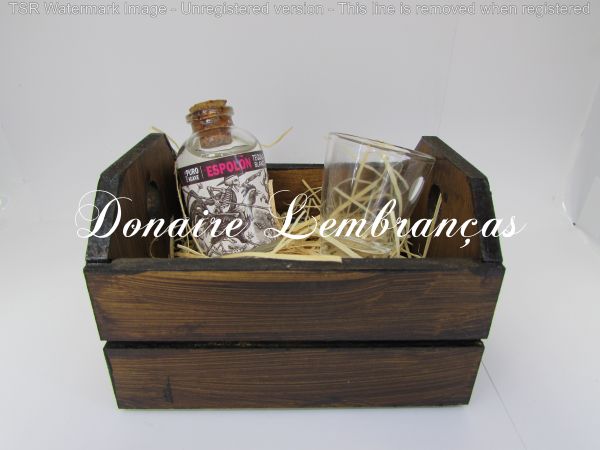 Kit Especial Caixote Mini Tequila Espolon Personalizada