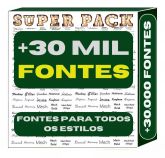 Super Pack: +30 Mil Fontes + Mega Pack Letras 3d