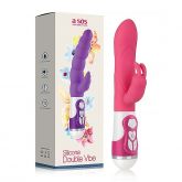 Vibrador Silicone Double Vibe Max Rabbit - Rosa