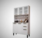 Kit Cozinha Aco Triplo 6P3Vdr2G Colors Branco Bertolini