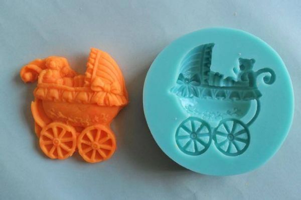 Molde / Forma Silicone Carrinho de Bebê