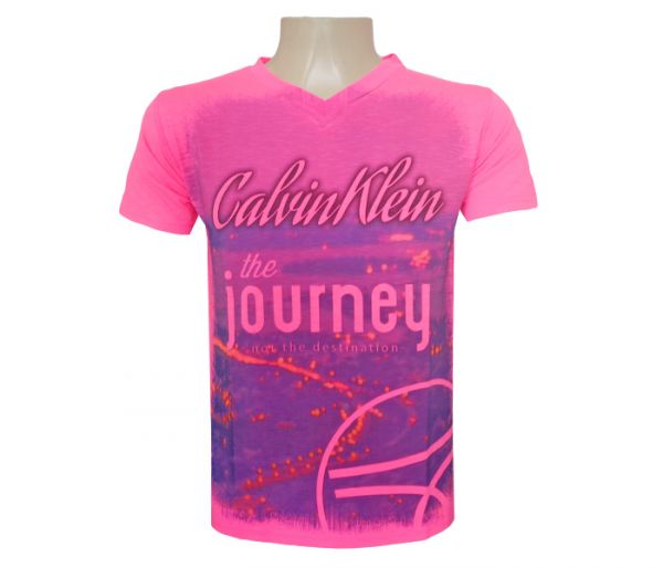 CAMISA CALVIN KLEIN GOLA V ROSA