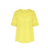 Moda Luxo: Blusa Chifon Renda, de Ótima Qualidade. Frete Grátis.
