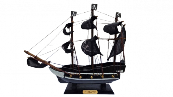 Escuna Barco Pirata 30 cm - Enfeite Decorativo