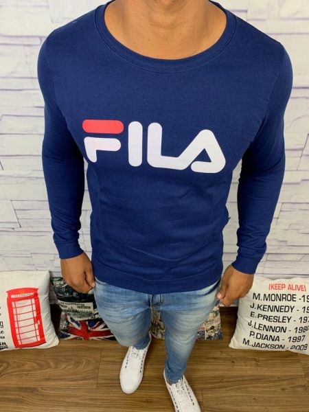 Blusa de Frio Fila - Moletinho Azul Marinho      Marca: Fila     REF. FHG11