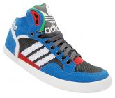 Tênis Adidas Extaball Cano Médio Azul e Vermelho
