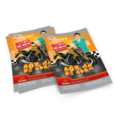 2.500 Flyers - Couchê 150g com verniz TFV - 10x15 cm - 4/0