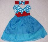 Vestido Azul com Bolinhas Brancas ( Galinha Pintadinha )