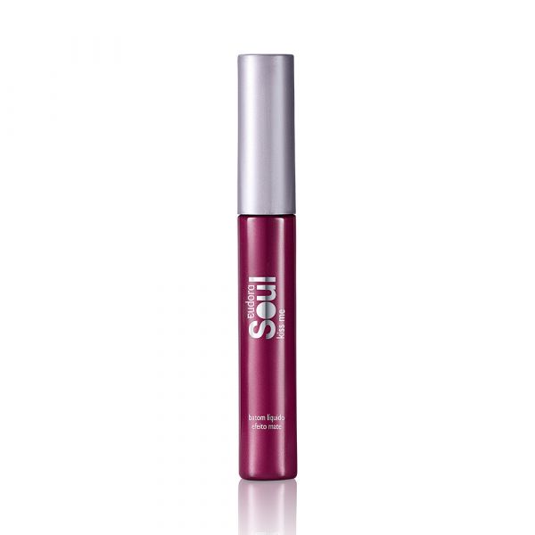 Soul Kiss Me Batom Líquido Efeito Mate Metalizado Roxo Estiloso
