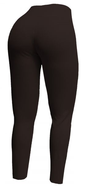 Legging marrom (60/62) em crepe de malha, cintura alta,gramatura média