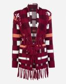 CASACO DE TRICOT JACQUARD FAIXA AMARO