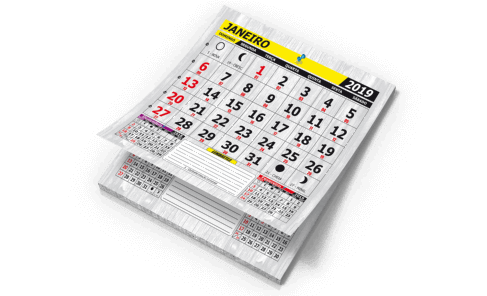 Bloco de Calendário para Folhinha