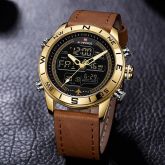 Relógio Naviforce Aviator Dourado