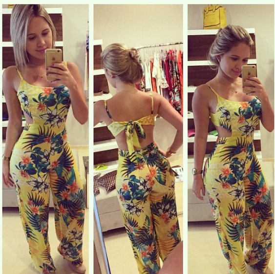 Macacão Longo amarelo, ref. 0006