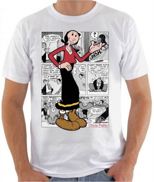 Camiseta Popeye, Olivia Palito HQ e desenhos animados