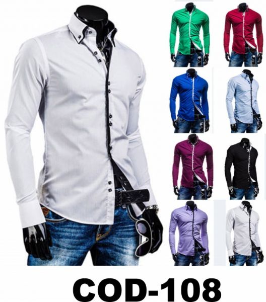 camisa social varias cores