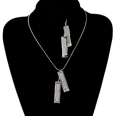 double set forma de retângulo de jóias vintage (1 jogo) #01847327