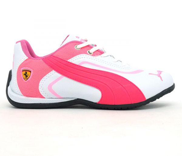 Tênis Puma Ferrari New Branco e Rosa