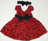 Vestido Vermelho com Bolinhas Pretas ( Ladybug )