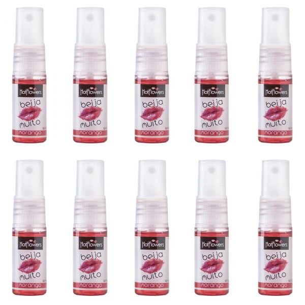 PACK 10 UNIDADES AROMATIZANTE MORANGO 12ML HOT FLOWERS