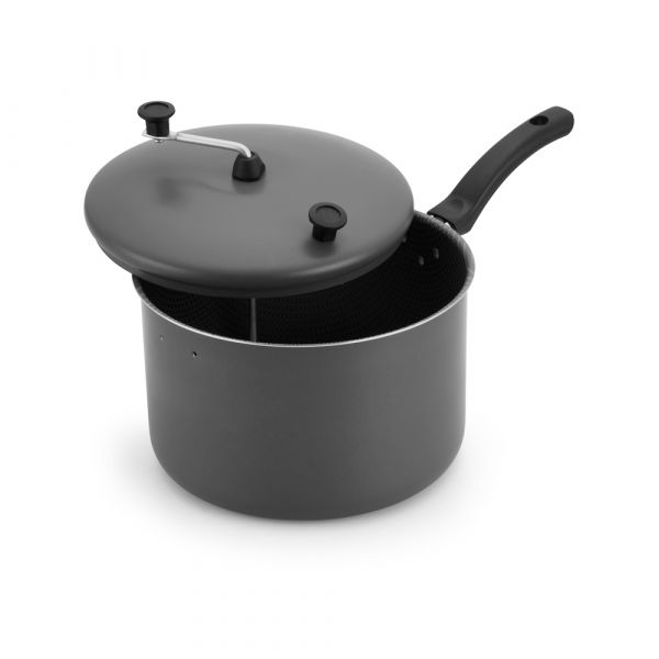 370622 Pipoqueira Colore Antiaderente 22cm 3,5L Cinza Alegrete