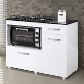 Balcao Violeta para CookTop 4 Bocas Branco Kaiki