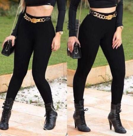 Calça Legging Cós Alto Suplex Ref: 42