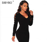 Vestido novo manga comprida estilo Slim