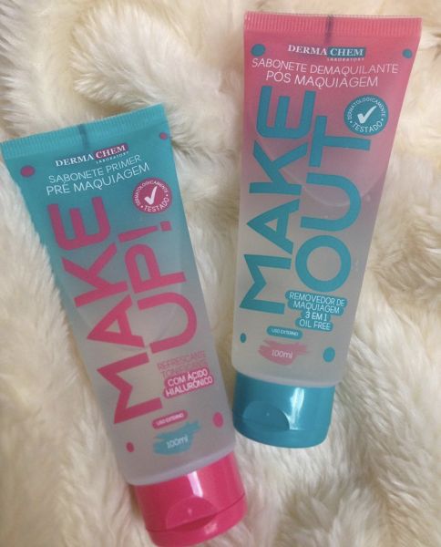 Sabonetes faciais pré e pós make Dermachem