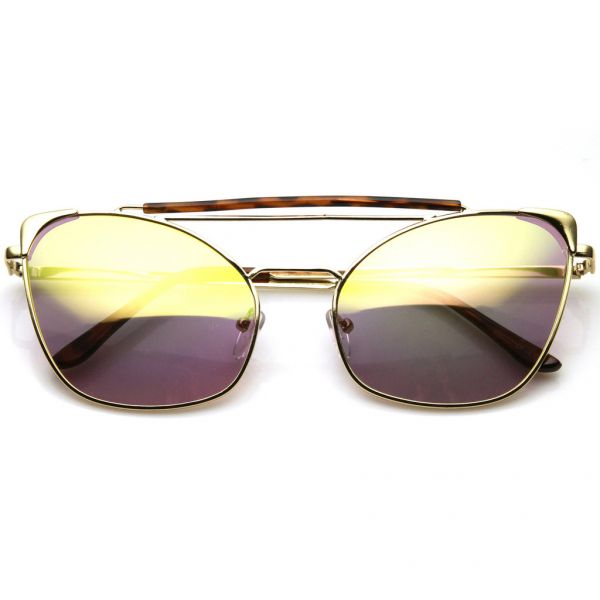 UNIQUE RETRO STEAMPUNK CAT EYE AVIATOR SUNGLASSES 9493