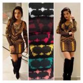 ♡ Vestido Em Linho Estampa - Étnica