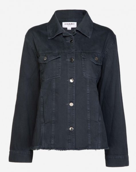 JAQUETA JEANS BARRA DESFIADA AMARO