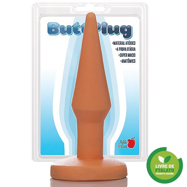 Plug Anal Pequeno,10,5 x 2cm na cor pele