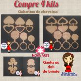 Kits chaveiros Coração/círculo