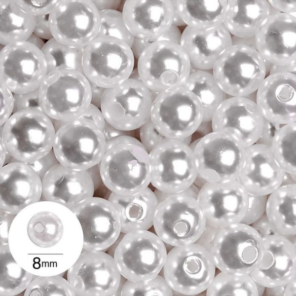 perola 8 mm branca