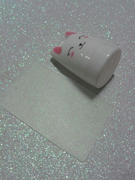 Carimbo de gatinho borracha transparente + tampa+ raspador