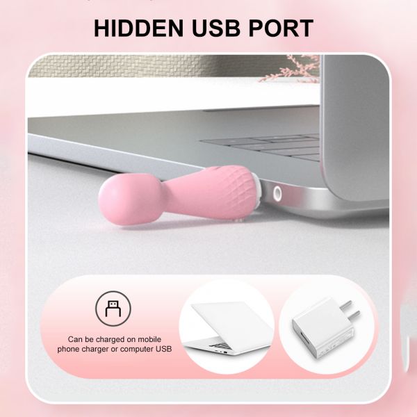 Vibrador mini 10 vibrações recarregável