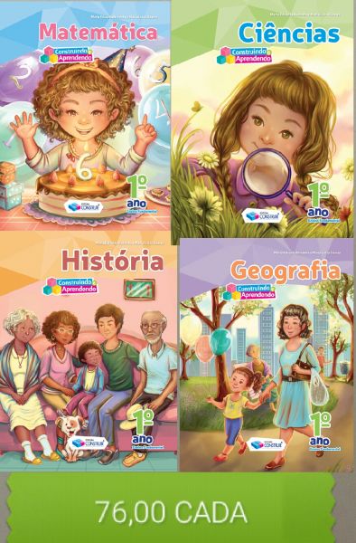 Coleção Construindo e Aprendendo – Matemática/Ciências/História e Geografia – 1º Ano