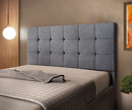 Cabec Casal Ana 140 Veludo Suede Cinza 1303 SR Cabec