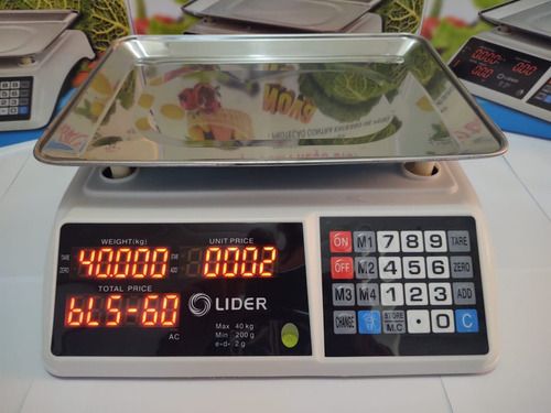 Balança digital eletrônica com bateria e tara 40kg