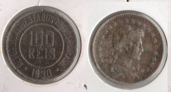 V084-2 - 100 Réis 1930 -Tiragem de 2.398.000