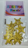 Estrela Xerife Dourada (120 Adesivos)