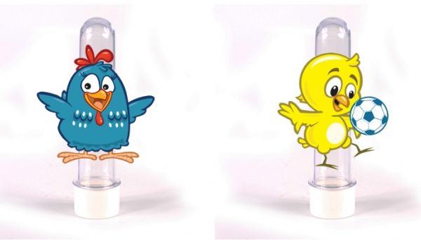 Tubete 3D Galinha Pintadinha