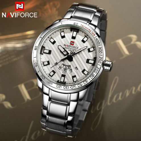Relógio Naviforce Original Quartzo Em Aço -Ref-022-